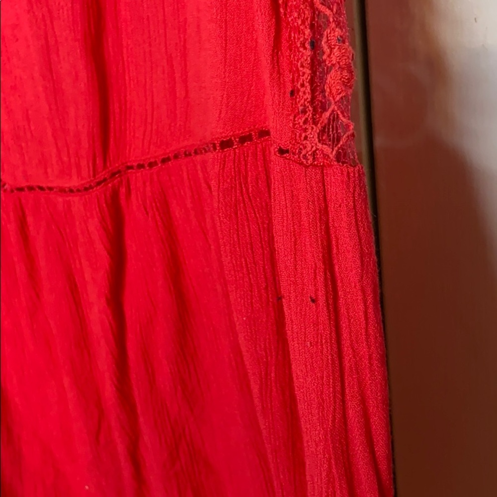 Plus Size Red Tunic Top View 3